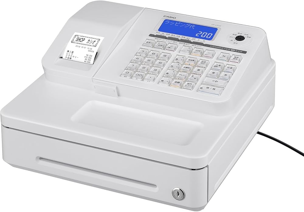 CASIO/カシオ レジスター SR-S200 Bluetooth インボイス Amazon | CASIO(カシオ) 電子レジスター レジスター 業務用 バック