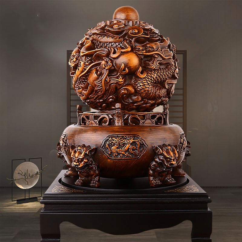 Decoración del hogar 2024 Estatua de dragón de Feng Shui Chino Escultura Figuras Feng Shui Escritorio de Oficina Regalos de Buena Suerte, Mesa de Oficina (ornamentación d