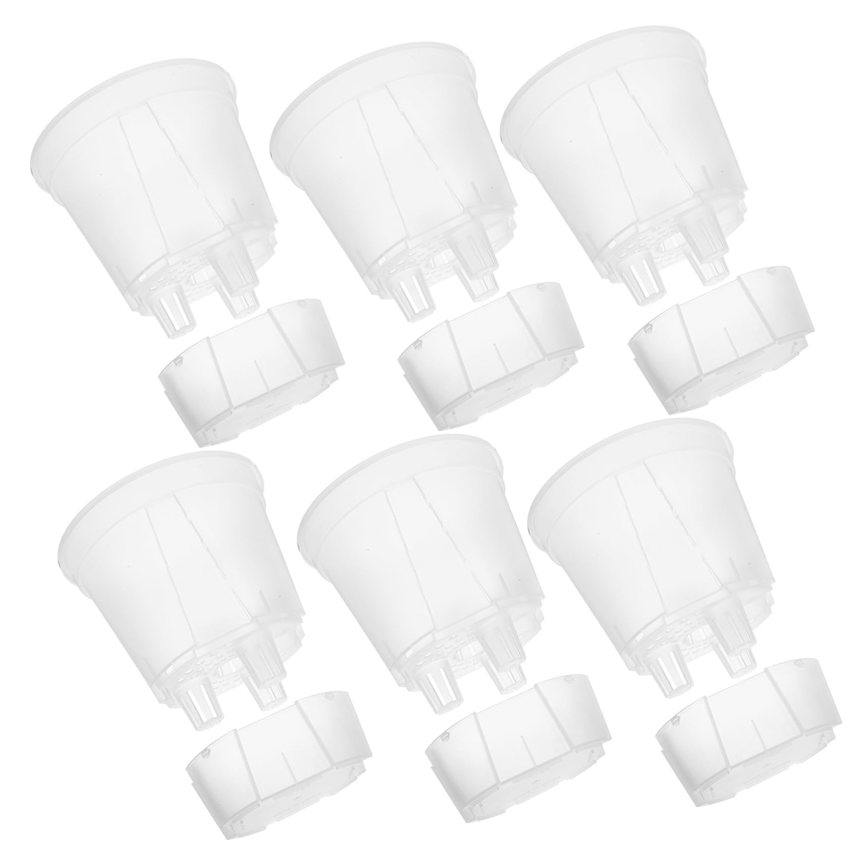 BESPORTBLE 6pièces Lot de Pots à Orchidées Transparents avec Drainage Automatique pour Plantes Intérieur Et Pépinière