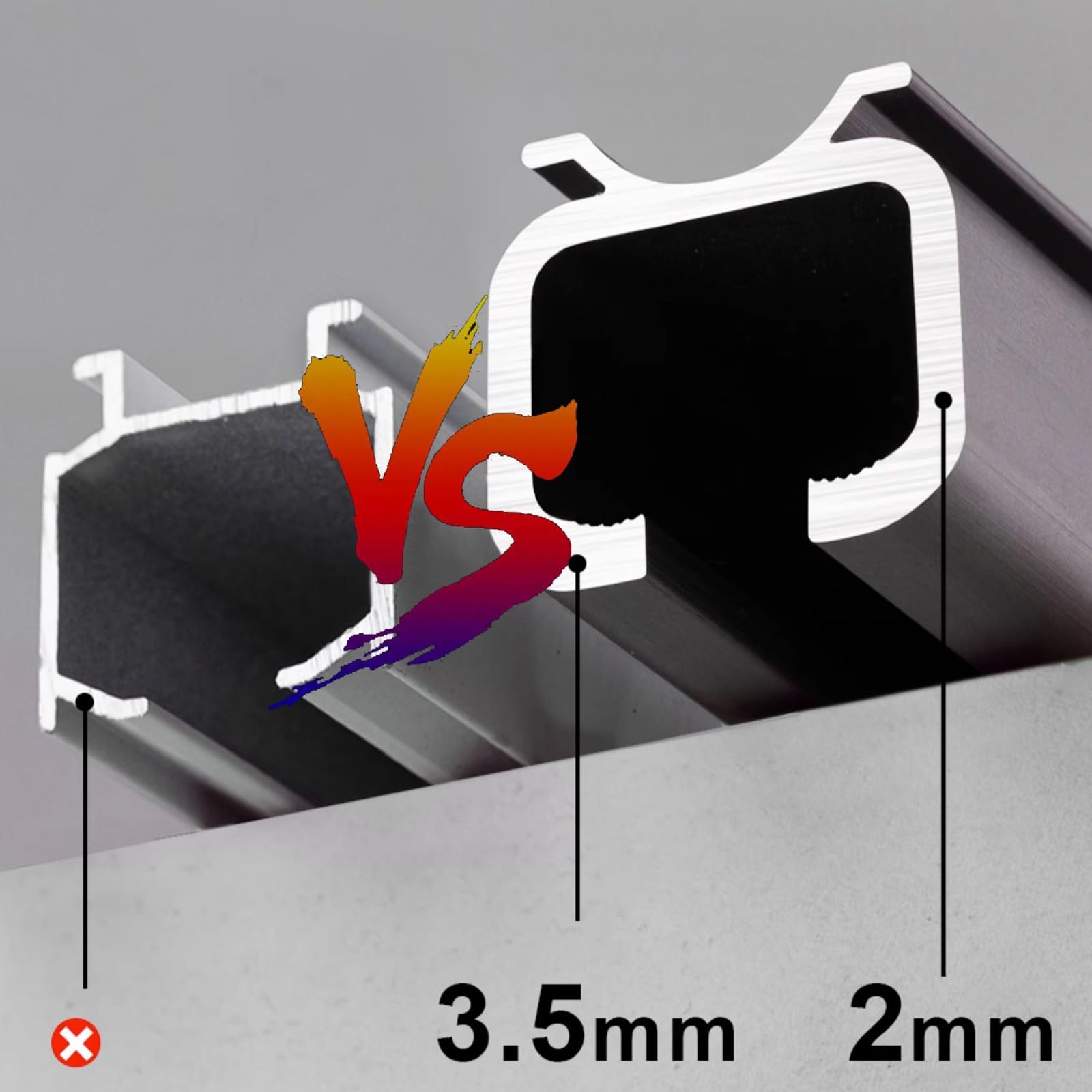 Rail de rideau coulissant pour plafond, séparateur de pièce, 50 ~ 600 cm, en aluminium, silencieux, rail de rideau droit, pour accrocher des rideaux lourds, au plafond et au mur