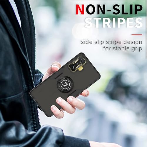 Miniatura 8 de QUIETIP Funda para Xiaomi Poco F4 GT y Redmi K50 Gaming, TPU + PC duro a prueba de golpes, anillo magnético para montaje en automóvil, cubierta con