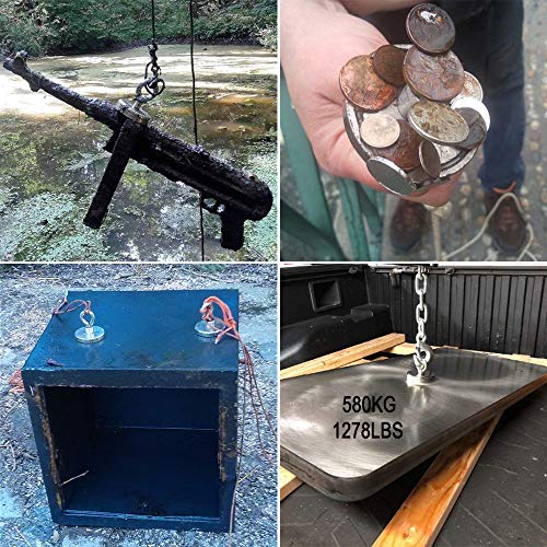 image for HHOOMY Magnets Fishing 1000LBS Pulling Force (453Kg) Powerful Round Ne