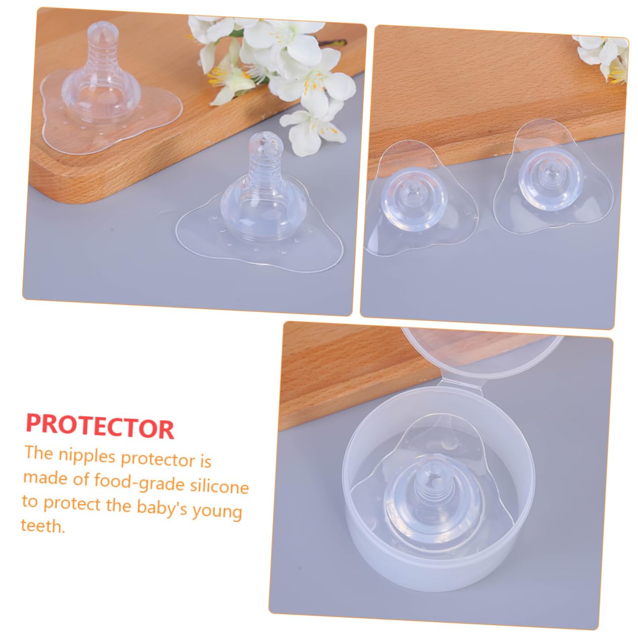 UPKOCH 2pcs Silicone Nipples Shield for Nursing Mothers Soft Breastfeeding Protector Reusable Waterproof Comfortable Fit for Lactation