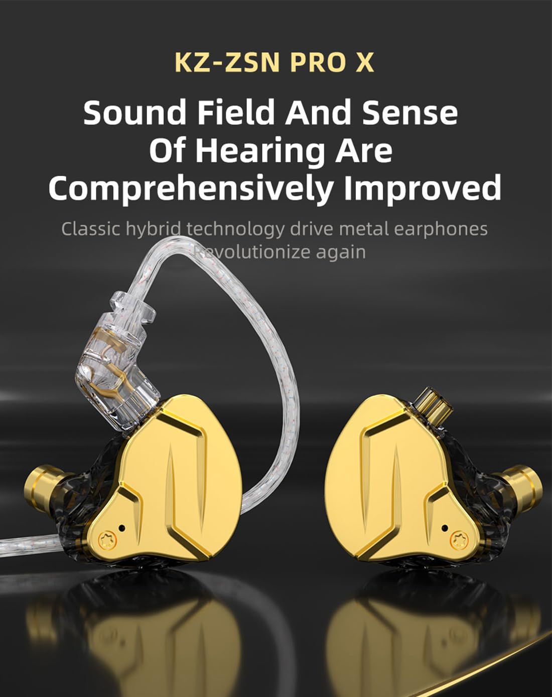 Fones de Ouvido KZ ZSN Prox In Ear Buds Yinyoo Híbrido Dinâmico