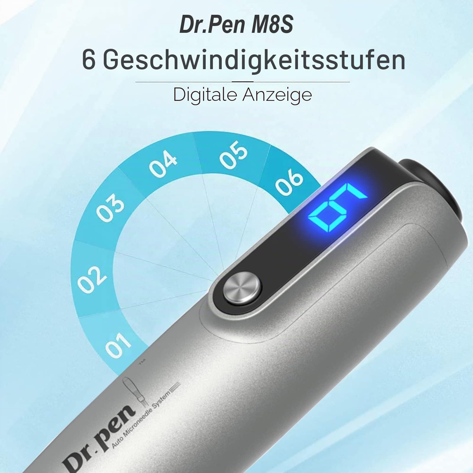 Dr. pen Ultima M8S Professionelle Microneedling Pen: Drahtlos Derma Pen, Einfach bedienbar, LED-Anzeige, 9 Ersatzpatronen, Authentisch Dr pen Mikroneedling für Profis & Zuhause