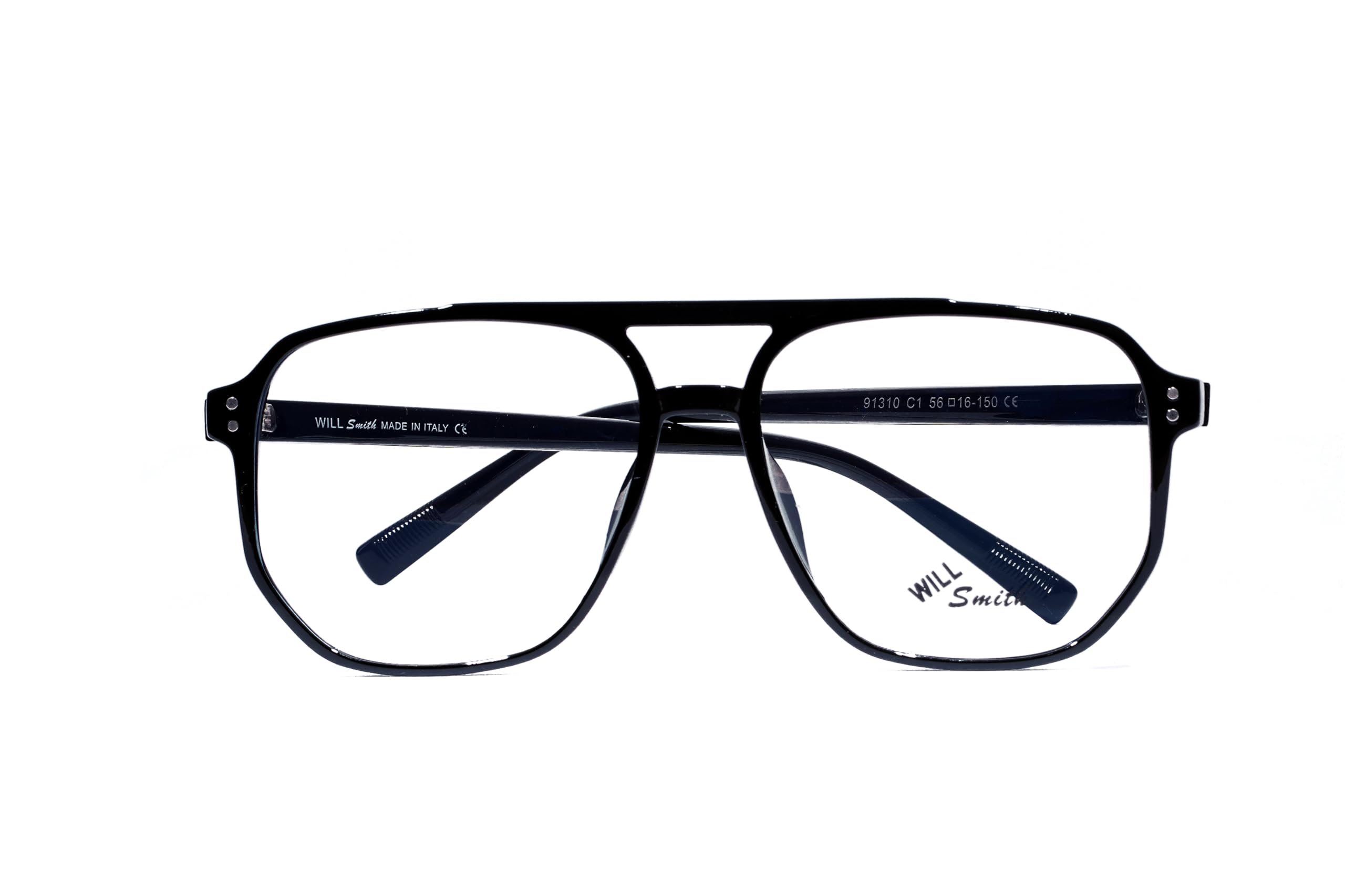 Will Smith Unisex Square Optical Eyeglasses Frame, Black
