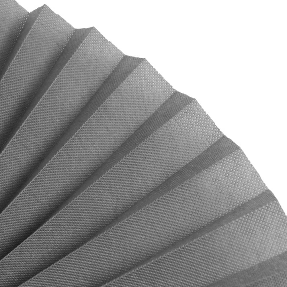 Window Shade, Polyester Pleated Blinds, Grey, 60*150cm, Tool Free Installation, Indoor, Living Room, Bathroom, Kitchen, Office, Blackout, UV Protection, Light Filtering, Adhesive