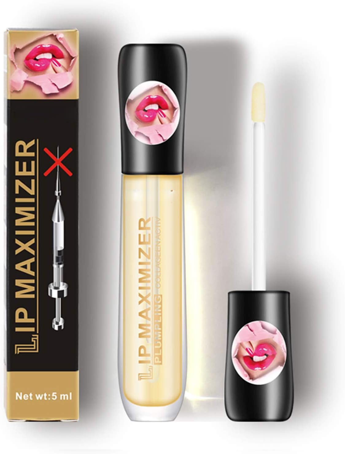 Lip Plumper Lip Gloss, Lip Maximizer Balm Plumper Lip Extreme Volume, Heathly Enhancer Hydrated Lips, Moisturize, Eliminate Dryness Wrinkles Enhances Plump Gloss