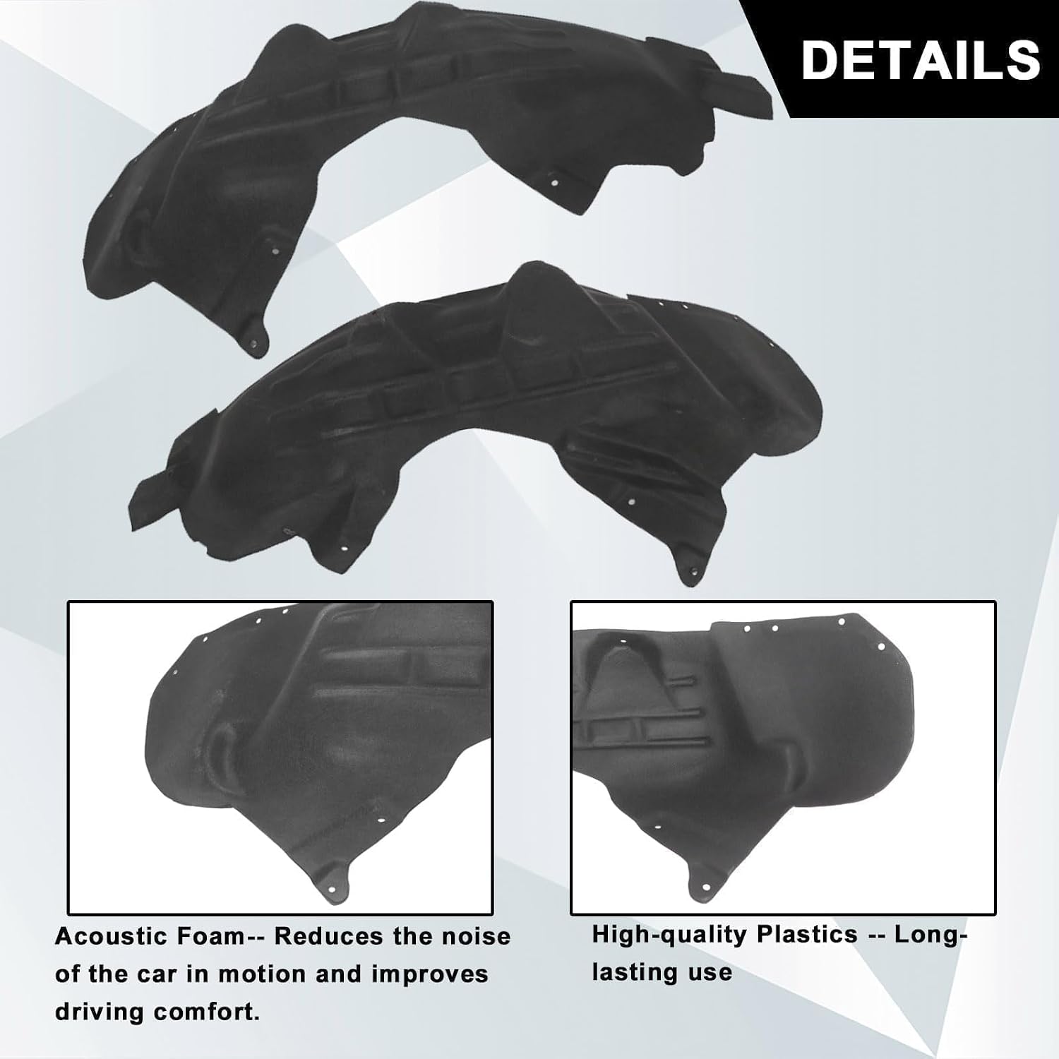 SecosAutoparts 2Pcs Fender Liner Inner Rear Left & Right Compatible with Ford Escape 2013-2019 Replace# CJ5Z-78278B51-A, CJ5Z78278B51A