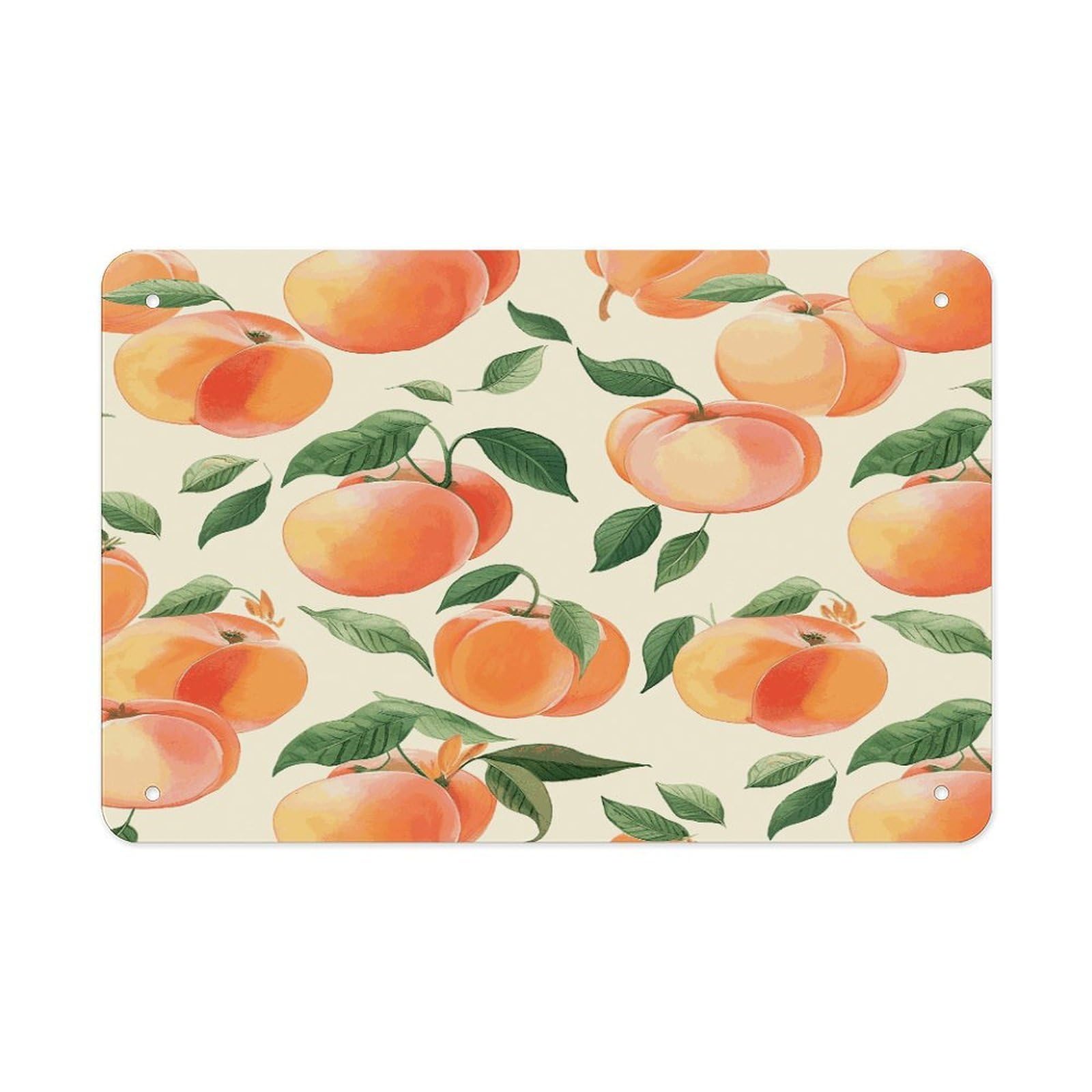 Fodpand Style Peach Wall Art Metal Signs Tin Sign
