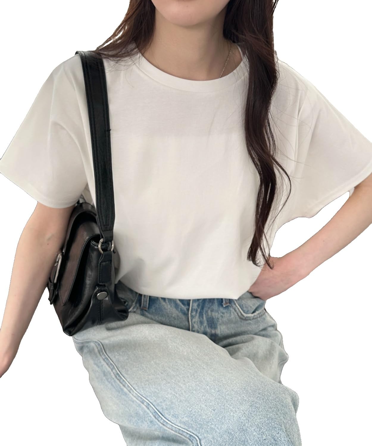 [ウィゴー] WEB限定 接触冷感 フレンチスリーブ Tシャツ 半袖 服 トップス シャツ 春服 夏服 春 夏 秋 レディース - 1