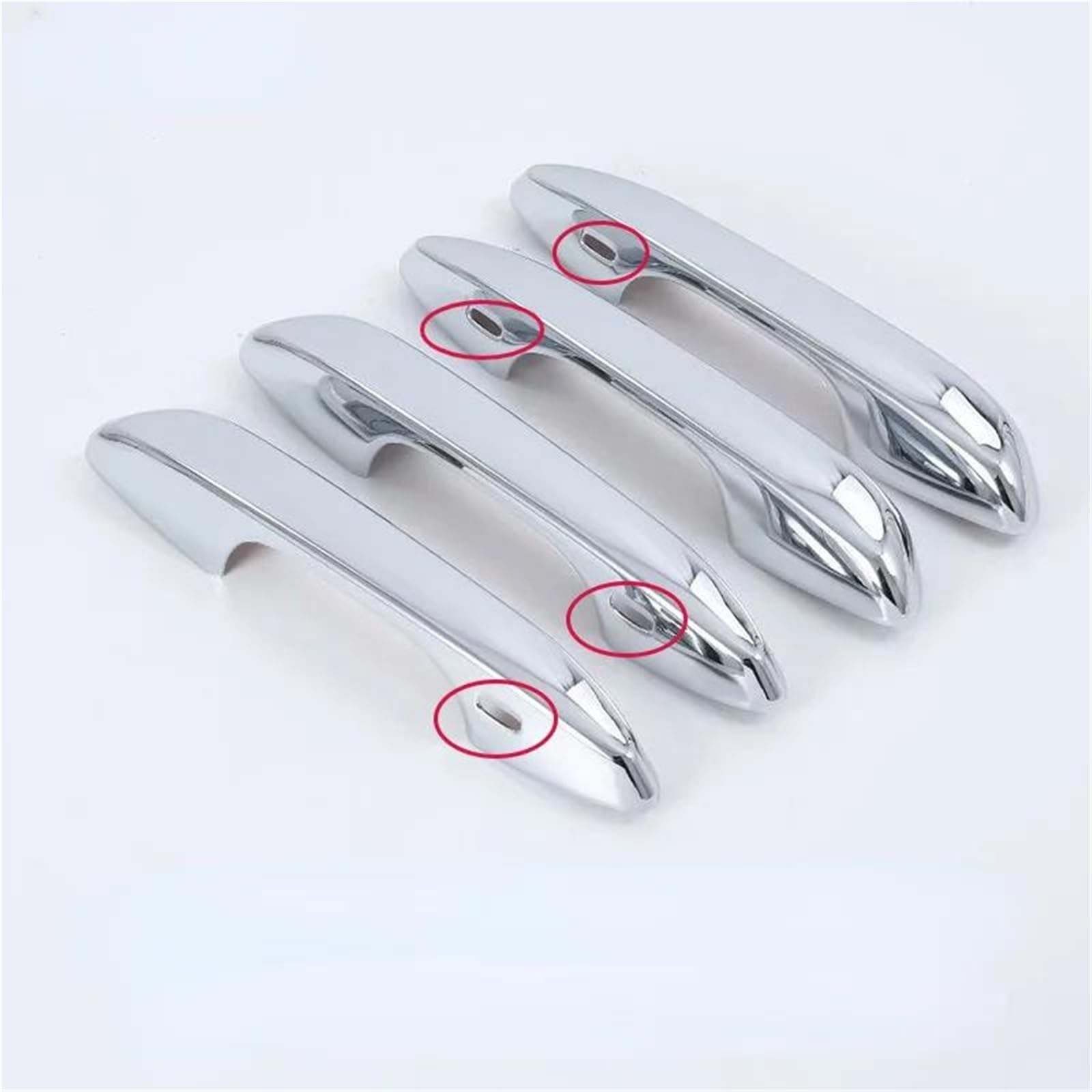 KJHOPY for Lexus ES ES300H ES350 ES200 ES260 ES300 2018-2022 Carbon Fiber Chrome Car Door Handle Cover Trim Sticker Styling Exterior Door Handle(Style2)