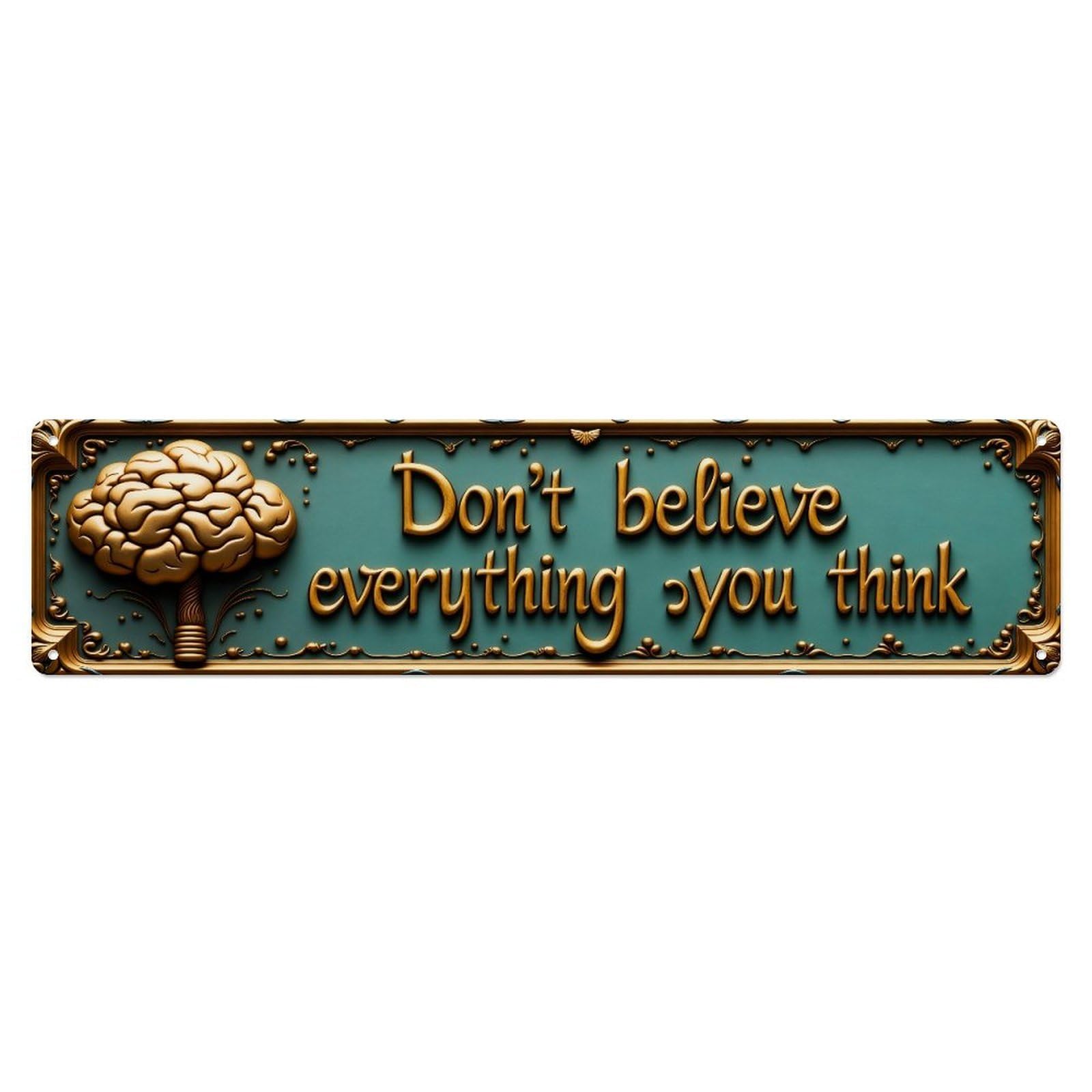 Brain Tree Wisdom Quote Art Metal Tin Sign Plaque