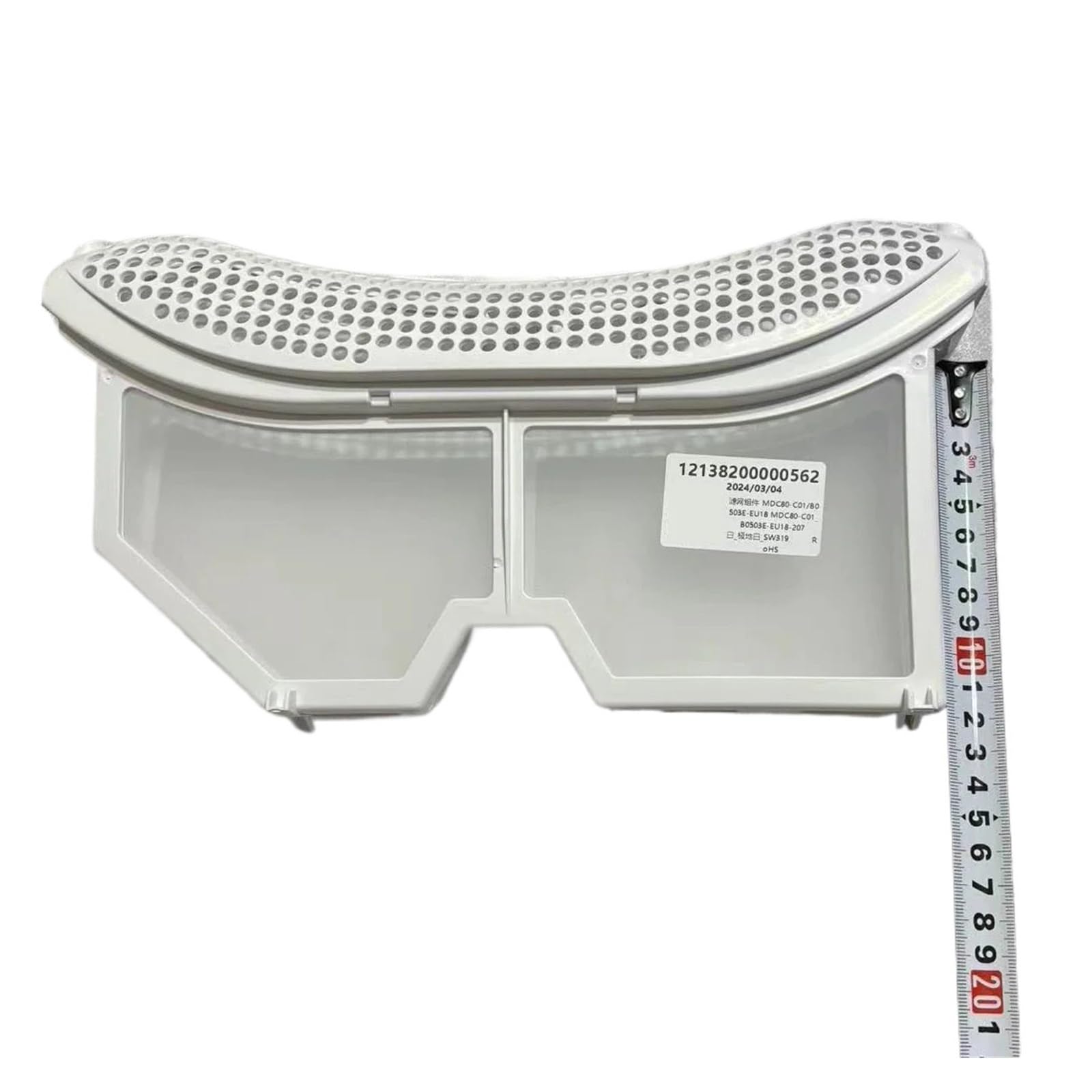Filtro de algodón for lavadora, elemento filtrante for secadora con bomba de calor, compatible con Midea TH90VL8G, MH90-L05J,MH80-GFL03W