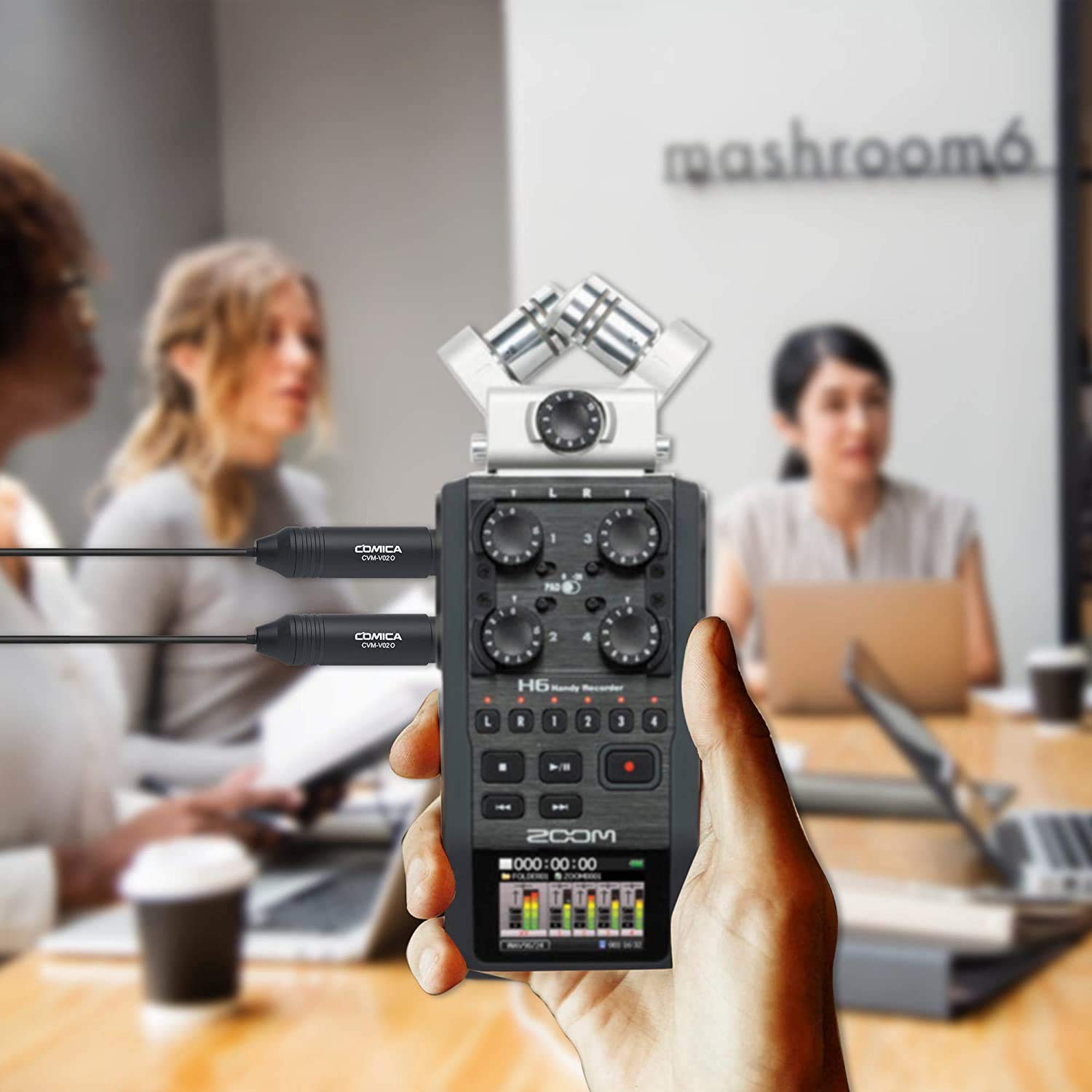 COMICA Microphone Cravate, CVM-V02O Micro Cravate Compact, 4.5M Microphone pour Canon Nikon/Sony/Appareil Photo Reflex/Numérique Smartphone Podcast Interview