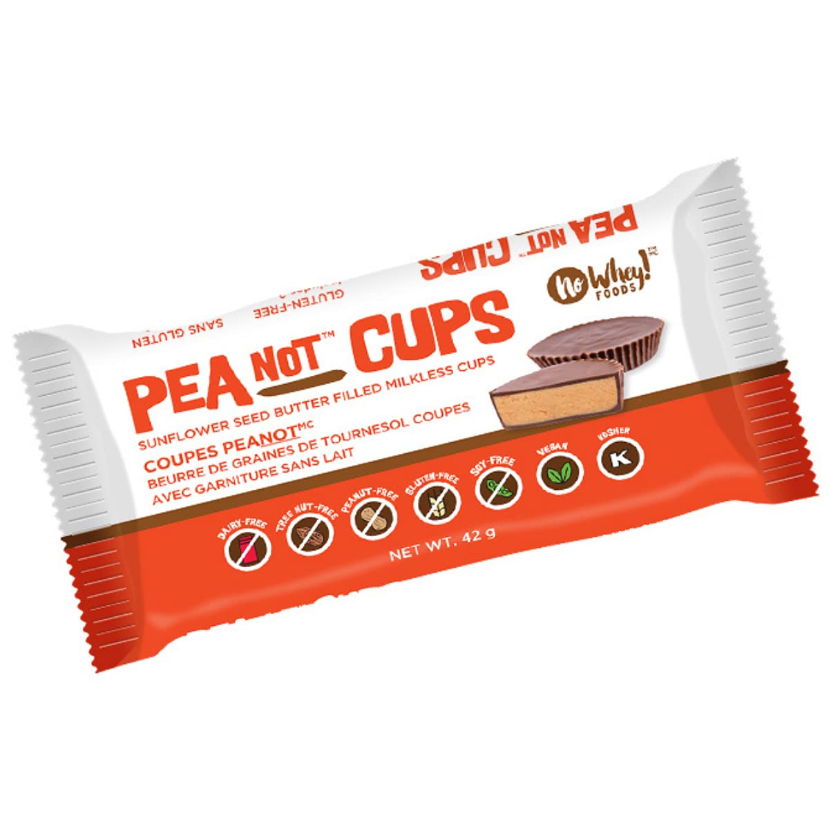 Vegan, Gluten Free, Nut Free |Large Chocolate PeaNot Butter Cups (12 Pack) | Dairy Free, Soy Free, Sesame Free | Allergy Friendly Snacks | No Whey Foods: nutty flavor 4 Count