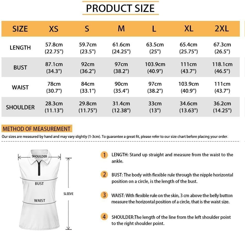 Golf Polo Shirts for Women Summer Lightweight Quick Dry Floral Print Sleeveless Zip Up Tennis Athletic Tank Tops - Image 3