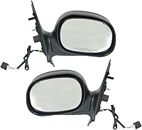 Power Adjustable Side Mirror Pair for Ford F150 2001 & Expedition 1998-2002 - Paintable, Non-Heated, Left & Right Replacement