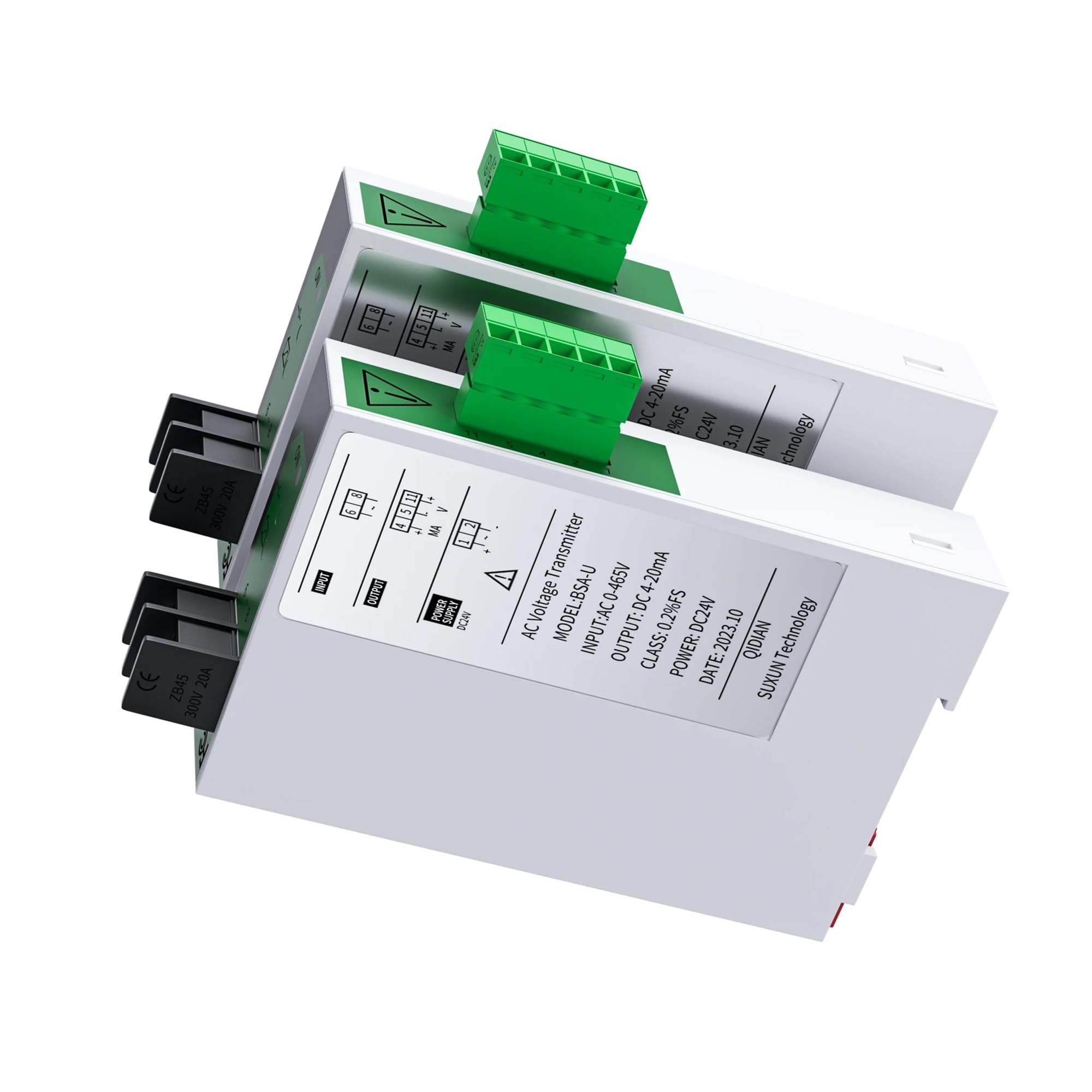 Transmetteur 0-1000V vers RS485 avec sortie tension et courant