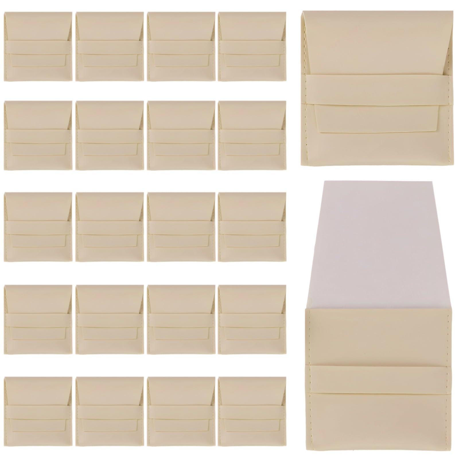 40 bolsas de microfibra con forro de terciopelo para collares, anillos, aretes, pulseras, pequeñas bolsas de almacenamiento para joyas