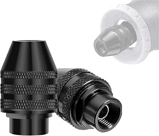 Multi Drill Chuck Keyless M7 M8 0.3-3.2mm Mini Keyless Drill Bit Chuck Adapter Rotary Tools Engraver Accessories(M8x0.75 Short)