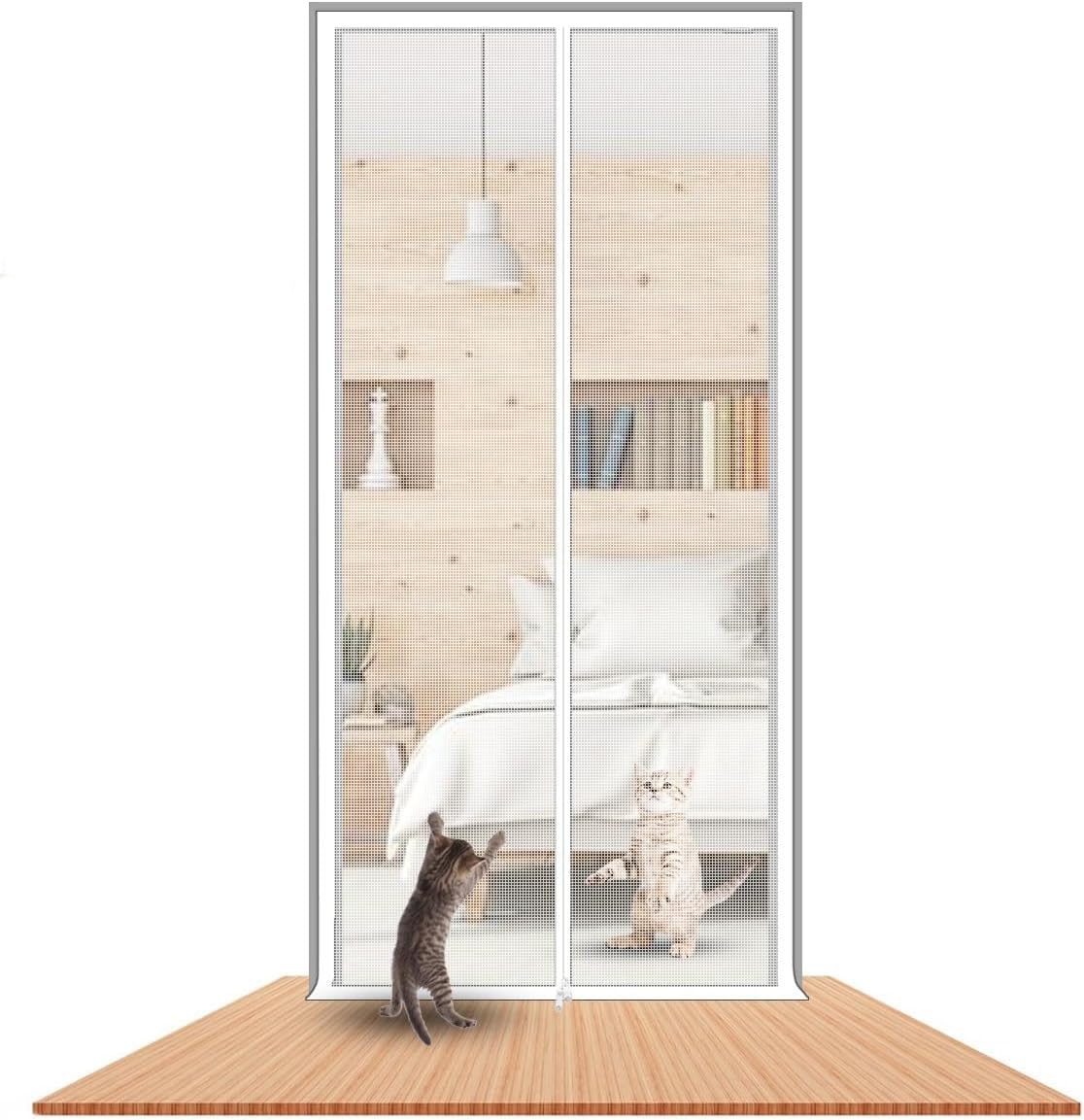 Ventana/Puerta 90x210cm Malla De Malla Resistente A Mascotas, Red Anti-Escape Protección De Puerta De Malla For Ventana De Seguridad For Gatos, Puerta De Mosquitera Antidesgarro For Patio/Patio (Colo