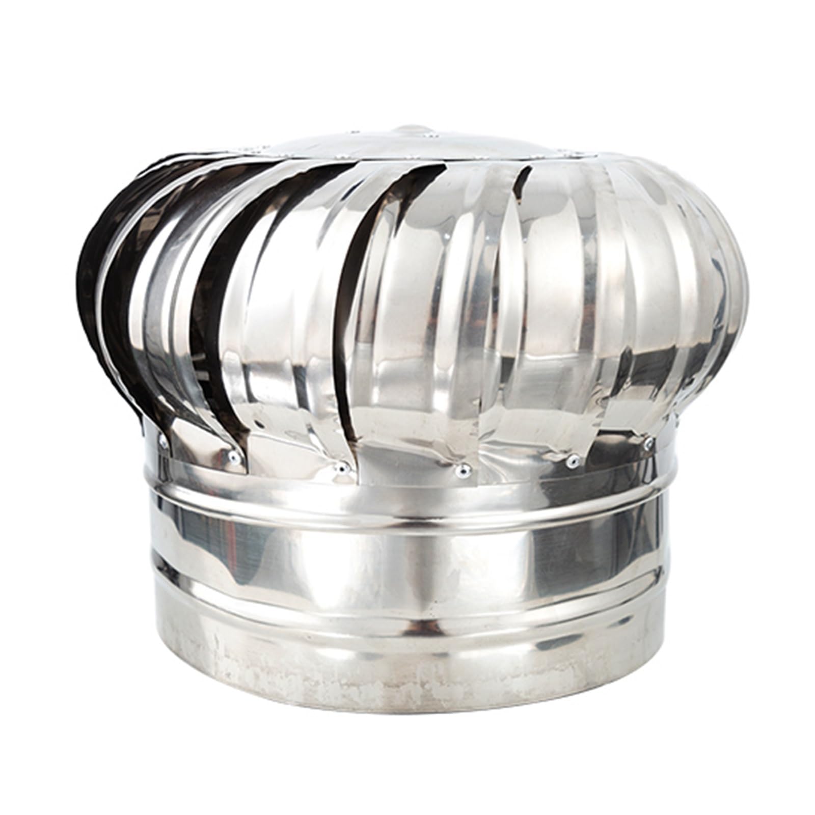 WOTZOV Chimney Spinner Cowl Stainless Steel Rotating Chimney Cap Round Rain Cover For Roof Vent Factory Fireplace 75Mm-400Mm，400mm