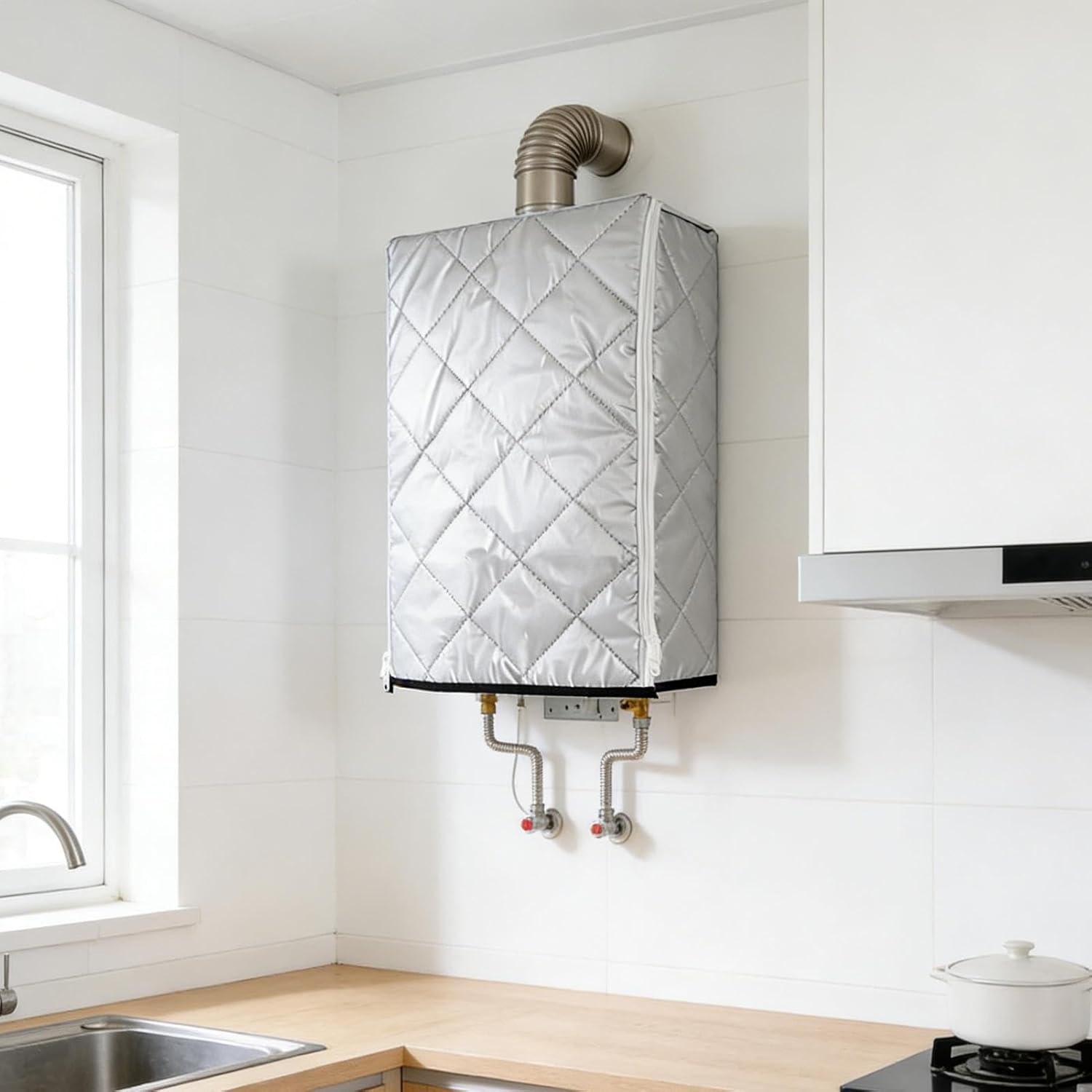 Hot Water Heater Cover, Dustproof Outdoor Tankless Protector for Cold Weather, Rain, Snow, Winter Garden, Yard & Kitchen Appliance