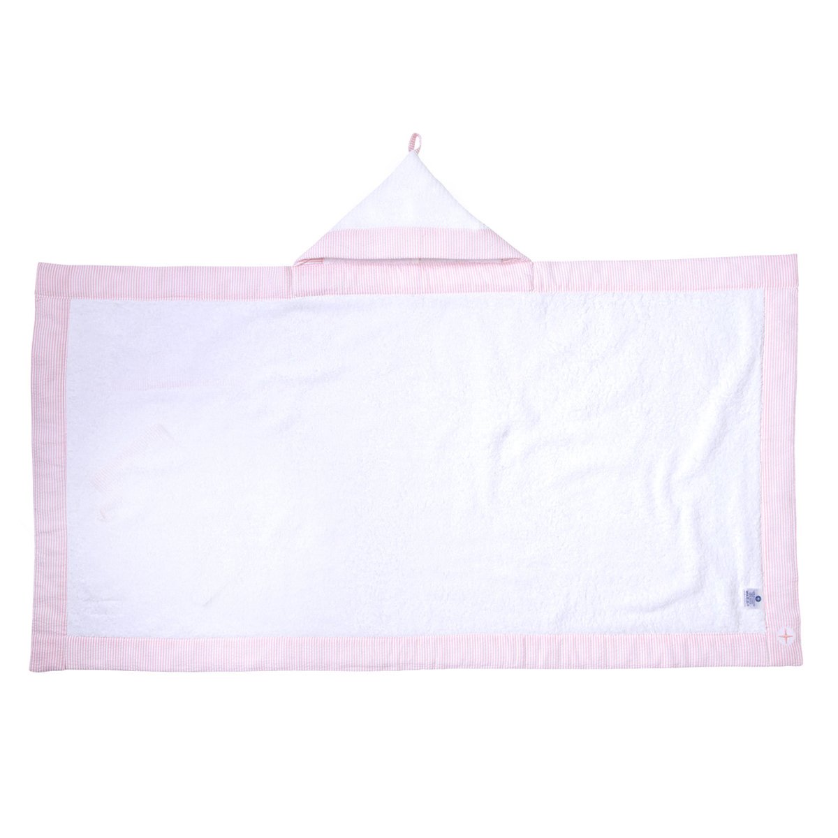 Nordic Coast Baby Hooded Towel, White/Pink
