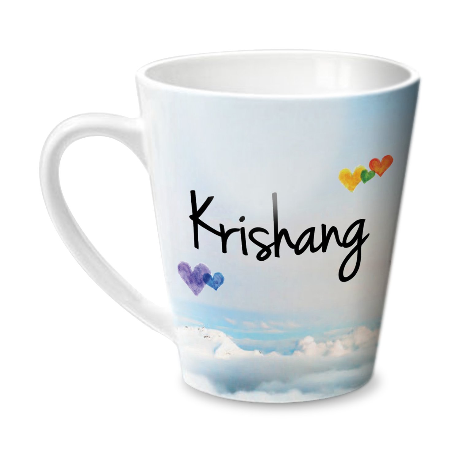 Hot Muggs® Simply Love You Krishang Conical Personalised Name Ceramic, 315ml, 1 Unit