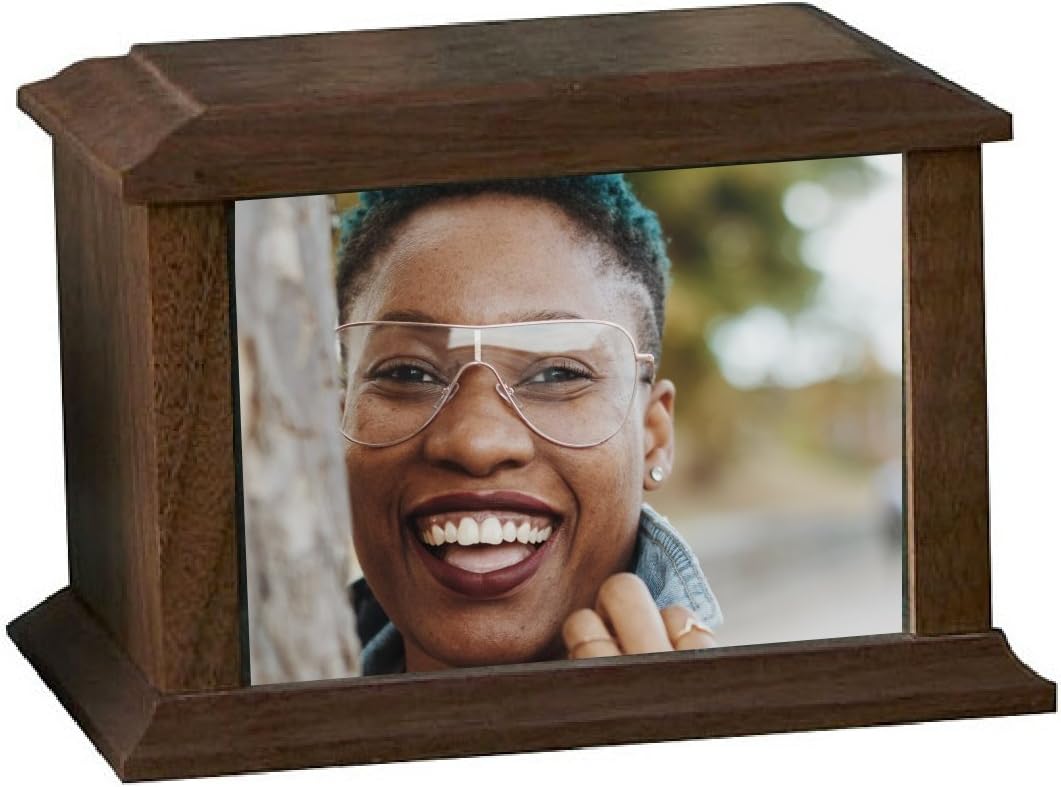 UrnConcern Cremation Urn American Walnut -The Taylor Collection Photo Urn - 4 Sizes