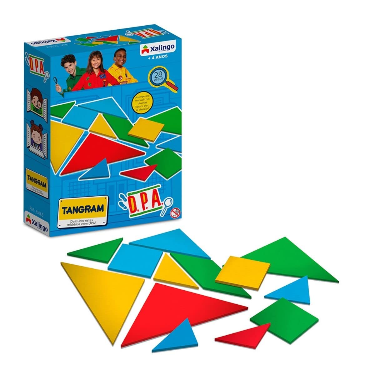 Tangram Jogo de Raciocínio D.P. A. Detetives do Prédio Azul