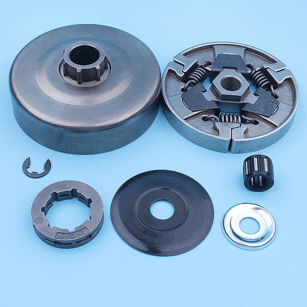 DUNLAP Kit de piñón de llanta de tambor de embrague de 3/8 "-7, compatible con Stihl MS660 066 064 MS640 MS661 MS 660 640, repuestos de motosierra