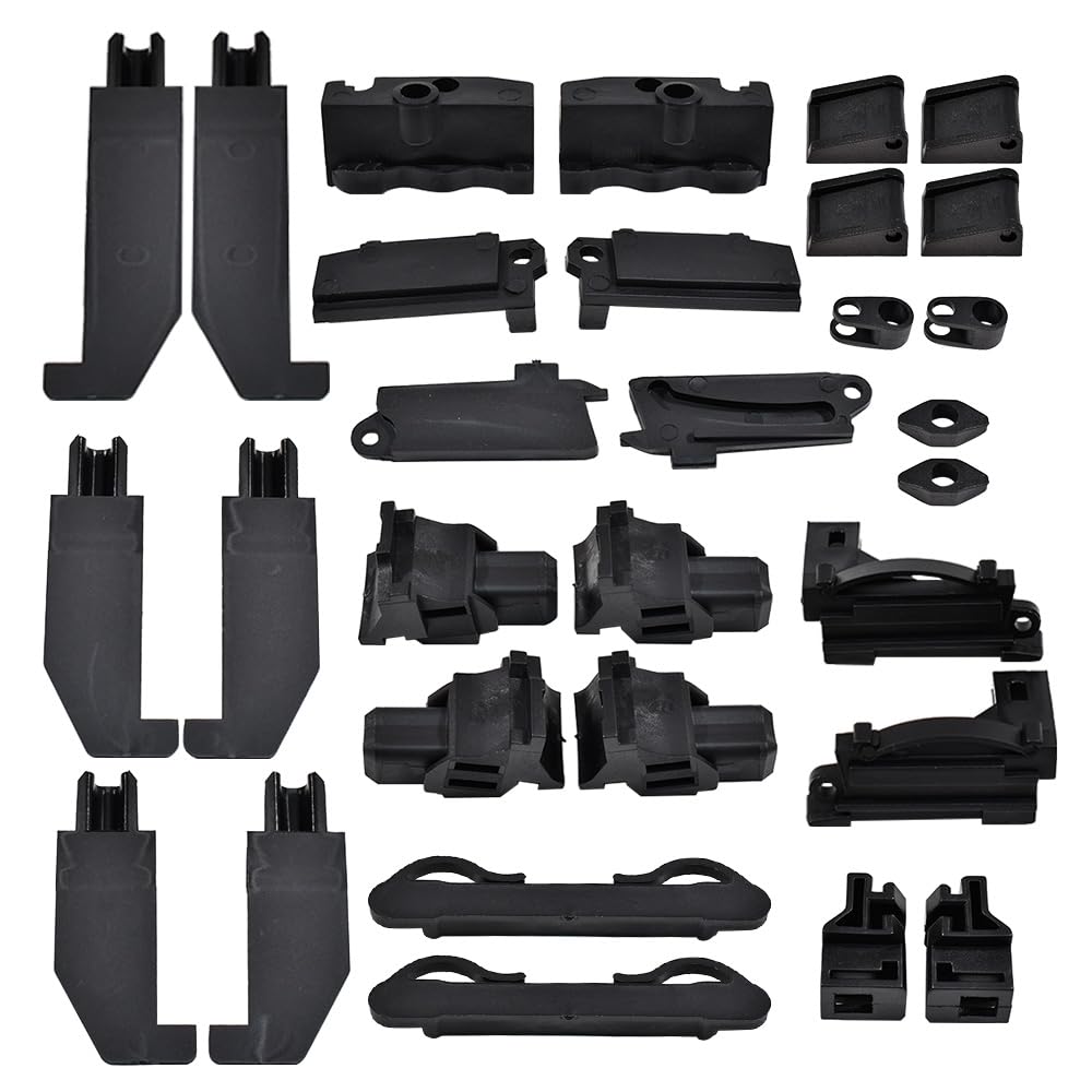 Kit de reparación de capota compatible con Fiat 500 C Cabrio 30 piezas guías techo Tettino 500C