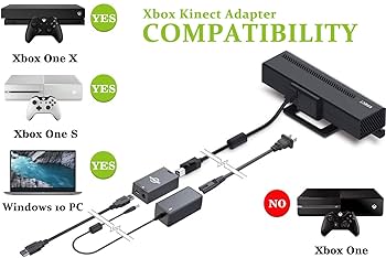 Microsoft - Xbox One Kinect PC接続可 Xbox Kinect Adapter for Xbox One S and Windows 10 PC: Xbox