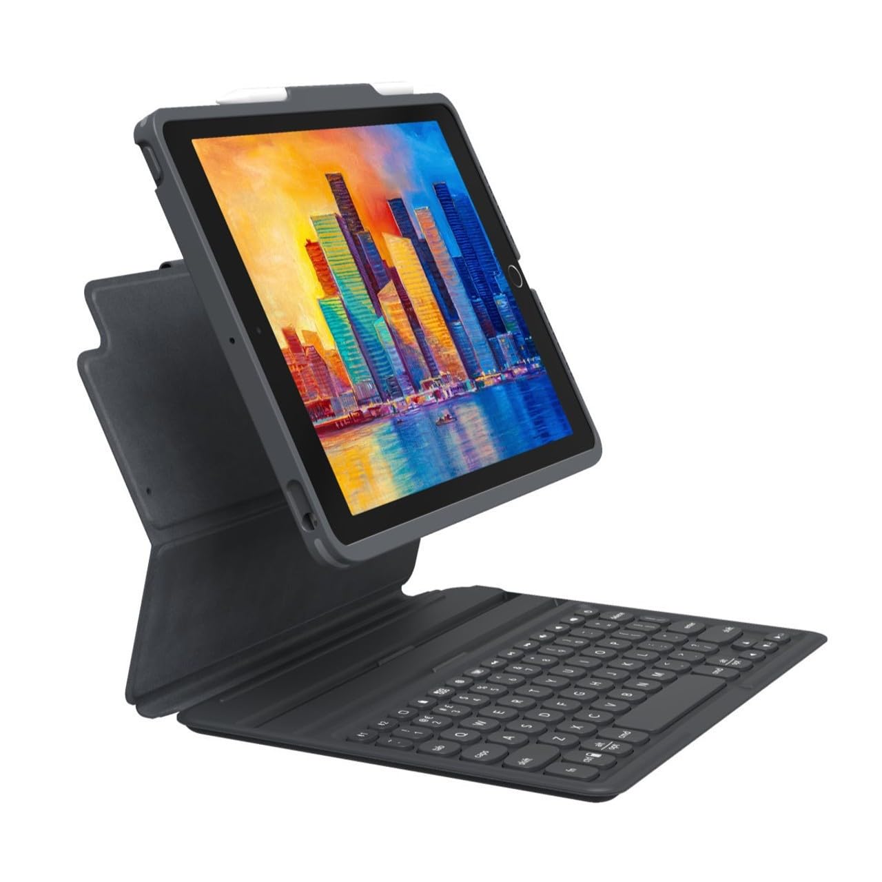 ZAGG Pro Keys Keyboard & Detachable Case Compatible with Apple iPad 10.9in, Backlit, Durable, Lightweight, Travel Friendly, Bluetooth, Gray/Black, (British English)