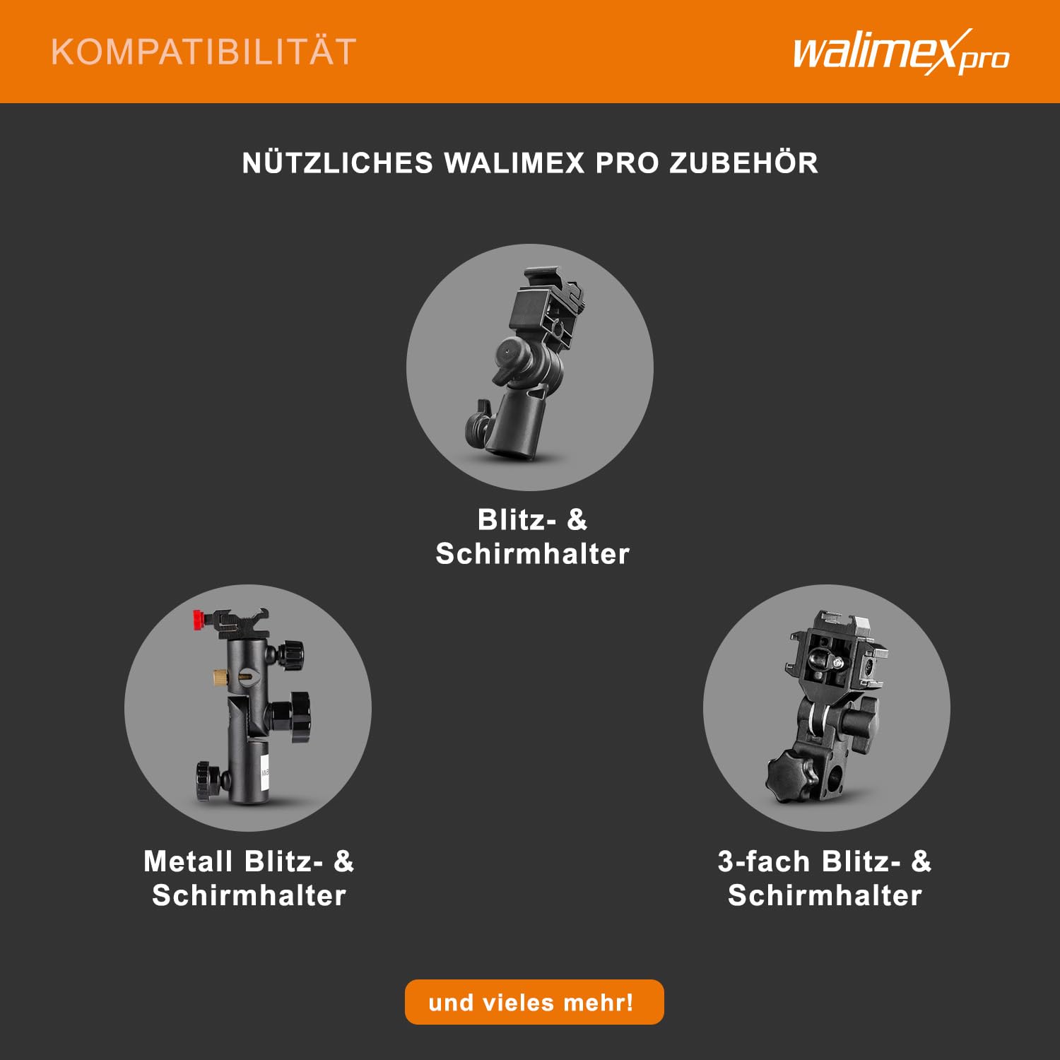 Walimex Pro Reflexschirm 109 cm schwarz/silber