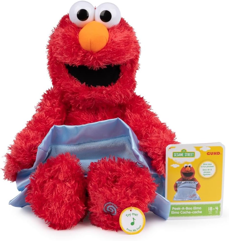 Personalized Elmo Doll - Officially Licensed - Peek a Boo Animated Plush Keepsake Gift with Custom Name