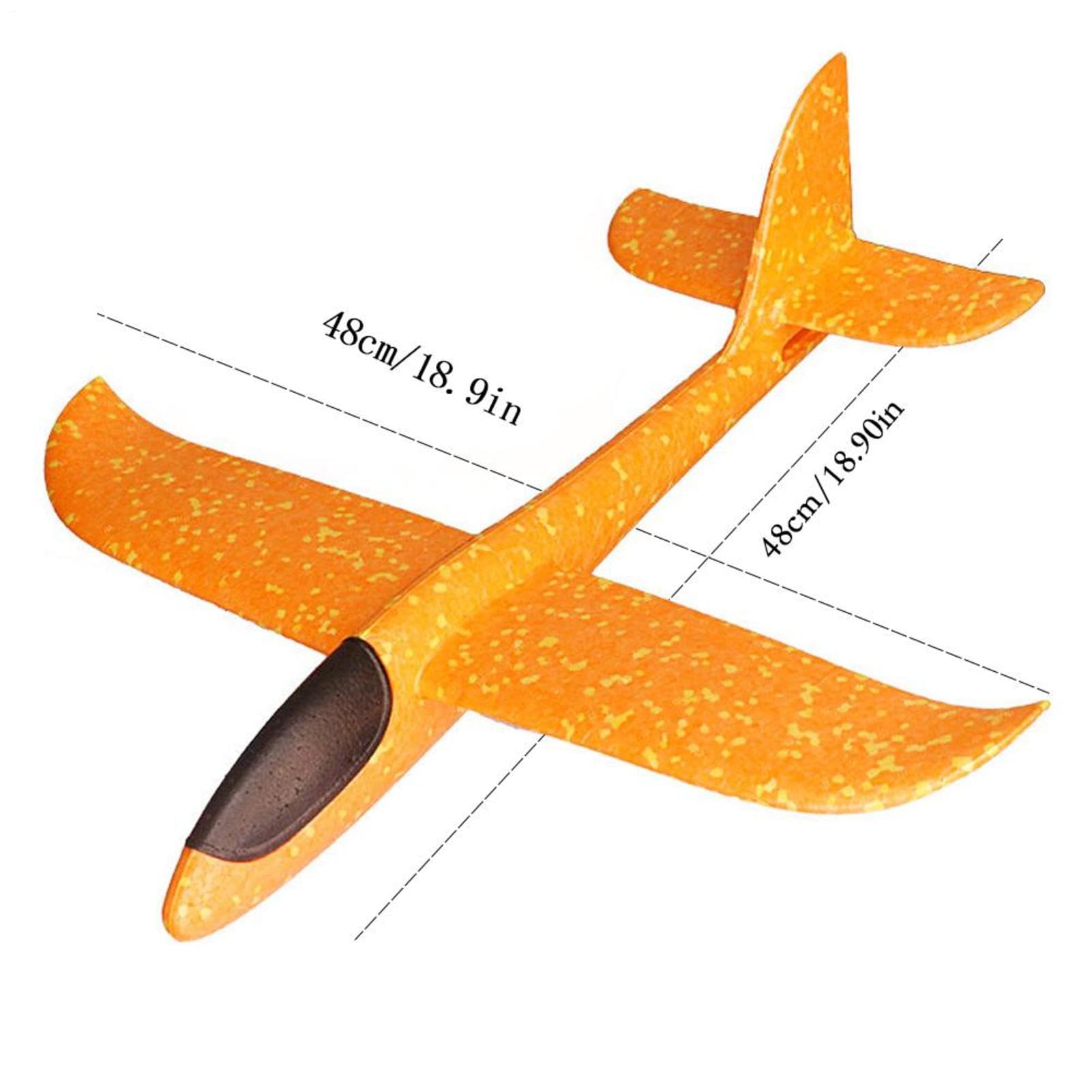 Generico Aereo Giocattolo Polistirolo Per Bambini, 48CM Aerei Polistirolo Da Lanciare Grande, Aliante Aeroplano Schiuma Aerei Modellini, Adatto A Bambini E Bambine Dais 3 Ai 10 Anni