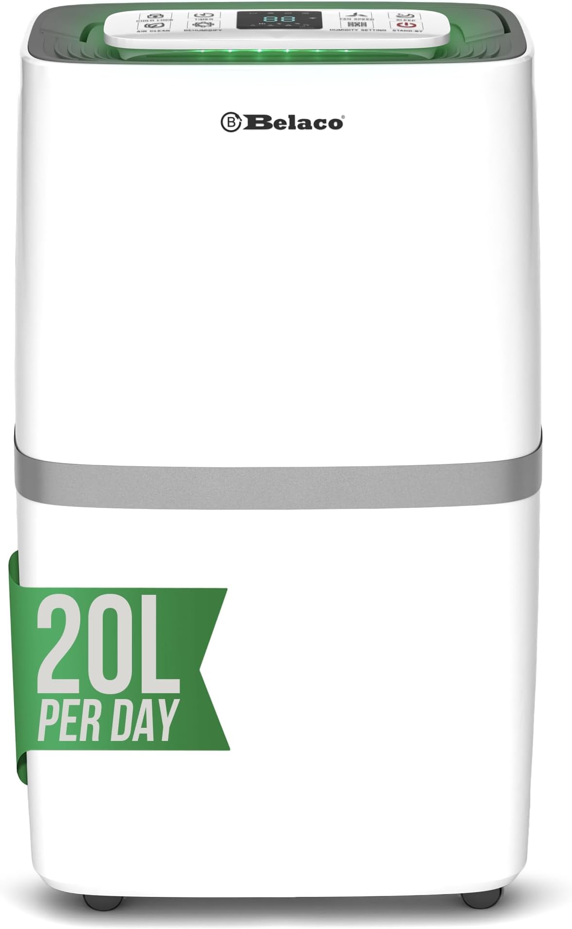 20L Dehumidifier for Home & Office – Energy Efficient Compressor Dehumidifier, Digital Humidity Display, Laundry Drying Mode, Auto Shut Off, Large Water Tank, Quiet Operation