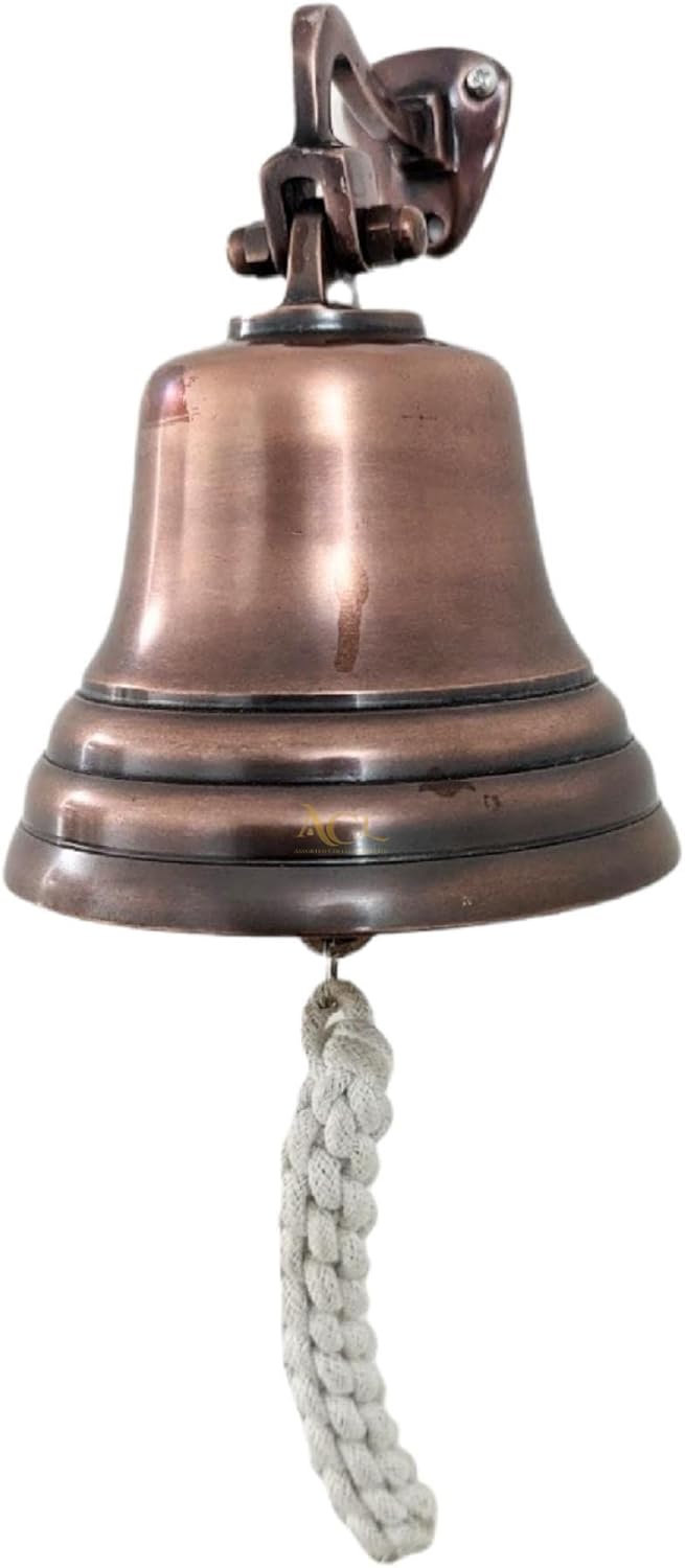 ACL Last Orders Bell Copper Finish Wall Mounted Nautical Themed Ship Marine Boat School Bells