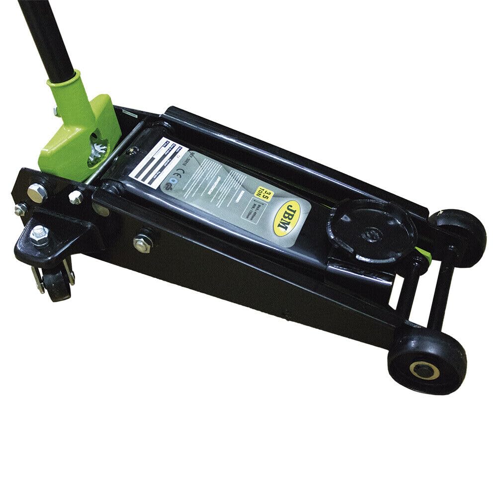 JBM Crick Idraulico per Auto con Portata Massima da 3.5 TON Tonnellate Sollevatore Cric martinetto pantografo a Carrello con Alzata Max 50 cm by Partenopeautensili®
