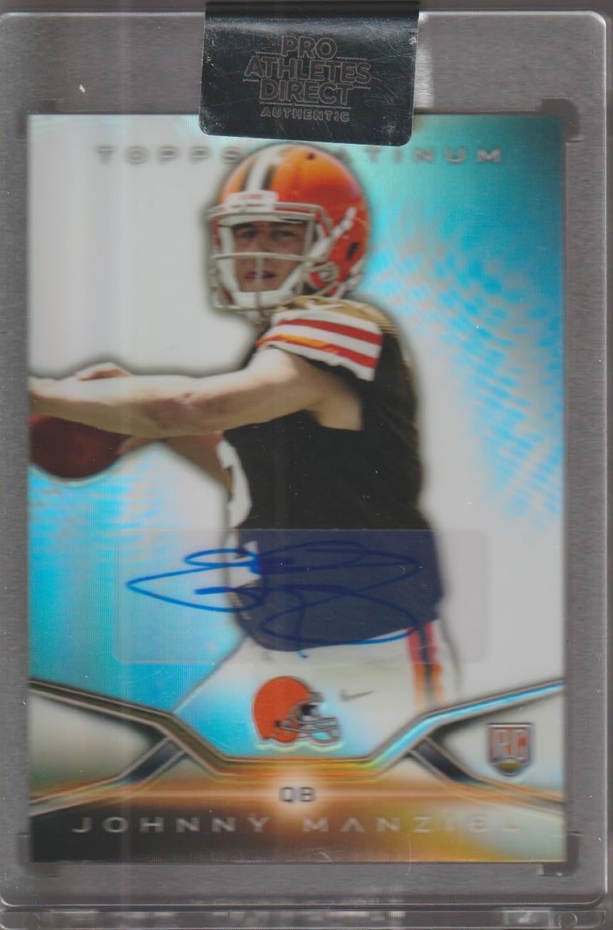 2014 Topps Platinum Johnny Manziel Browns Rookie Autograph Football Card