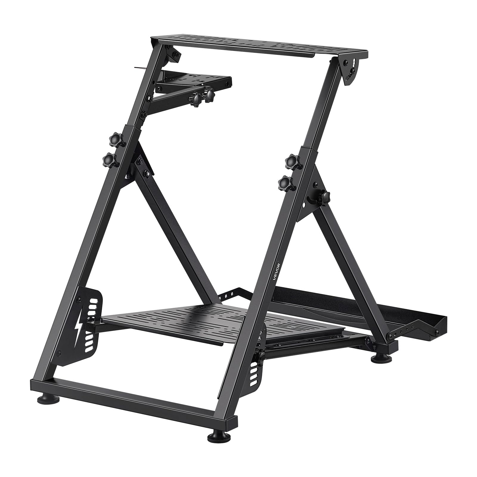 VEVOR Soporte para Volante de Carreras Ajustable y Plegable, para Logitech G923, G920, G29 y G27, Thrustmaster T300RS TX, F458, T500RS, T3PA-PRO F1/GT, Consola de Juegos, 900 x 710 x 845 mm