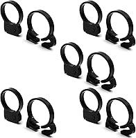 Vista 8 de Yinpecly Abrazaderas de manguera de agarre de 0.484-0.559 in de nailon ajustable de plástico resistente rápido doble agarre para fontanería