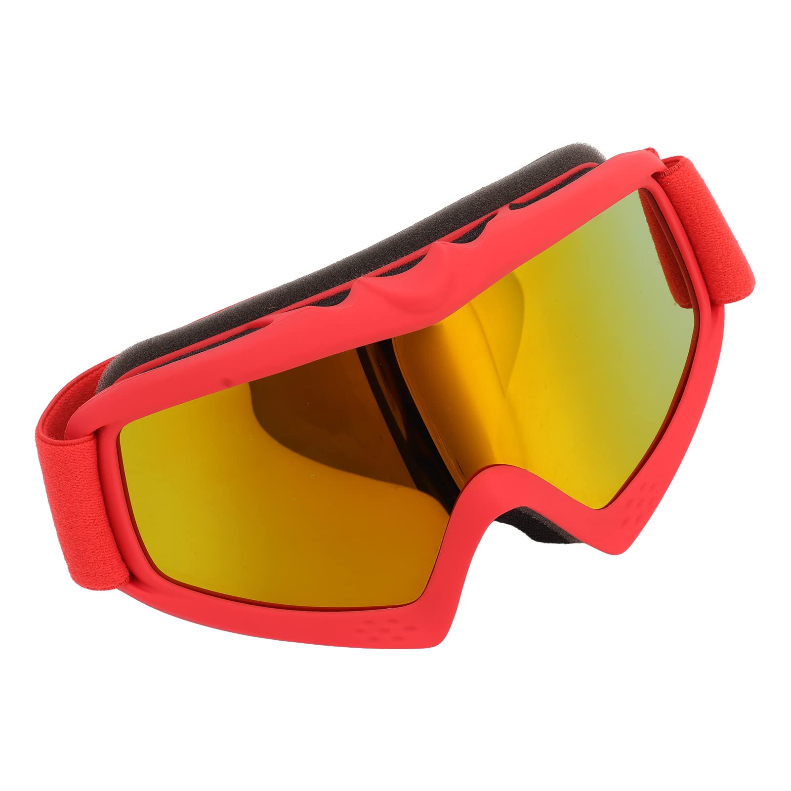 Lunettes De Ski pour Enfants - Lentille De Revêtement HD Protection UV Résistance Aux Chocs Lunettes De Neige Réglables pour Le Ski(Rouge)
