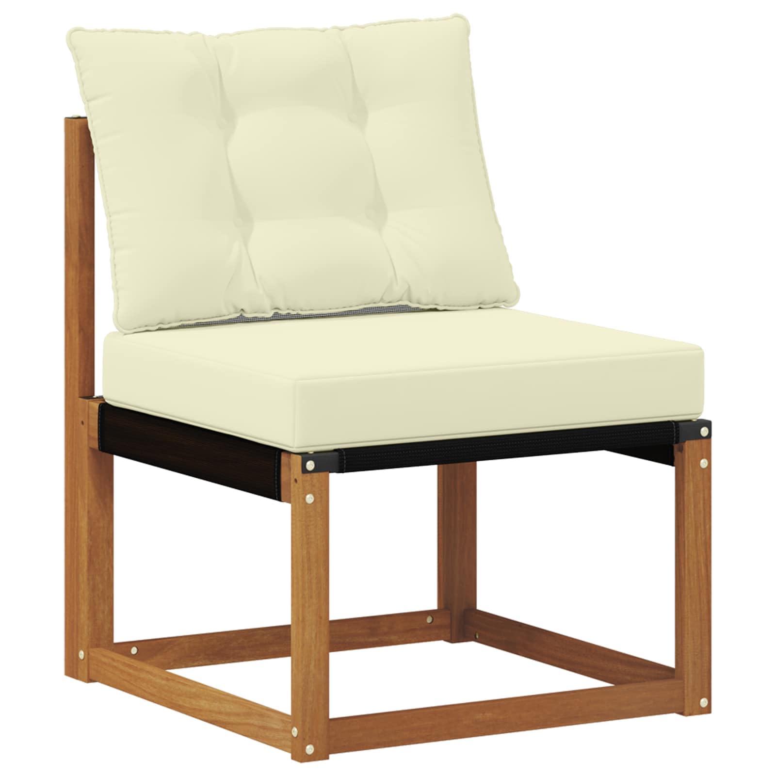 vidaXL Conjunto de sofás de Exterior con cojín 9 pcs Natural y Crema, Conjunto de sofá Moderno para jardín, Muebles Lounge Resistentes, sofá de Patio, Asientos Junto a la Piscina