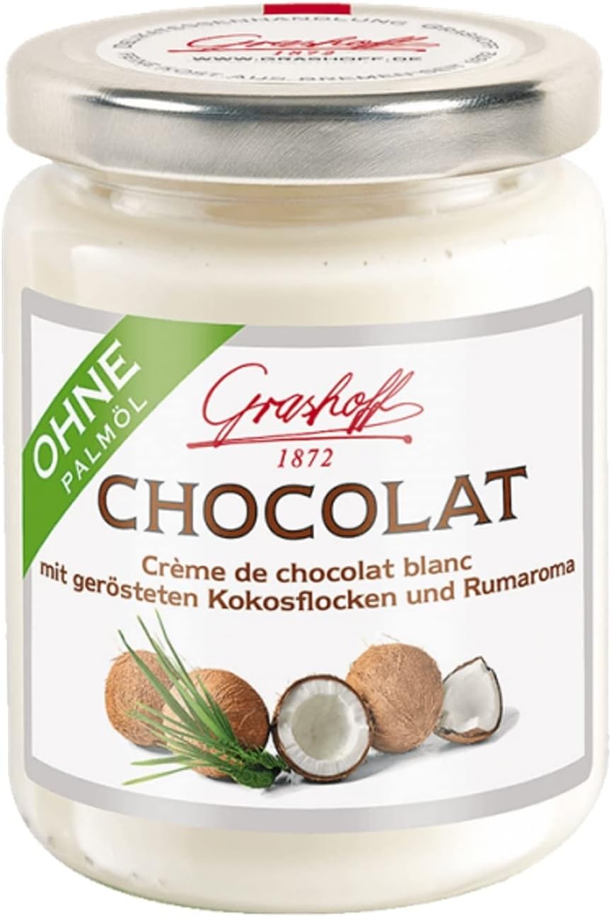 Chocolate Spread White with Coconut and Rum 250 gr. - Grashoff 1872
