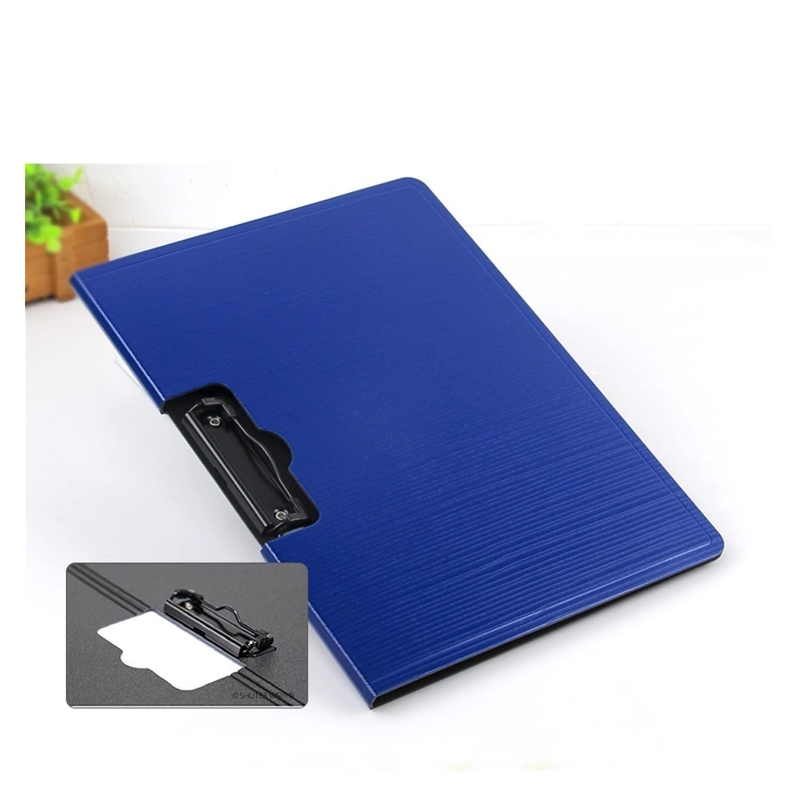 Mappen mit Taschen, Ordner-Berichtshülle mit Metallclip, 6-teiliges Set, Kunststoff-Aktenordner, Büro, Business, professionelles Briefpapier, Präsentationsordner in 6 Farben, Aktenordner (Farbe: Rot)