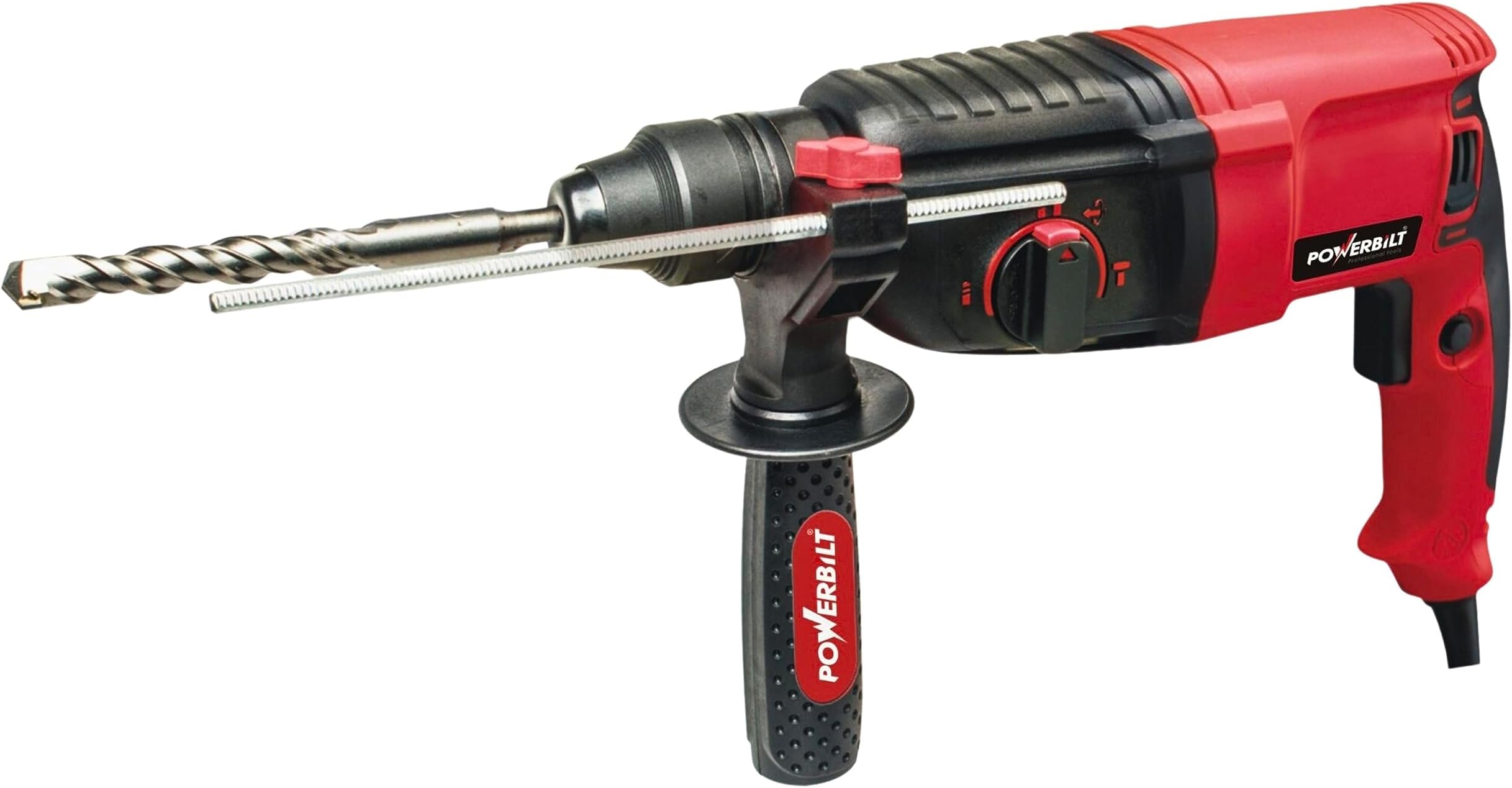 PowerBilt PBT-RH-26 Corded Electric Drill Machine, 3 modes For Concrete, Steel & Wood Rotary Hammer Drill (26 mm Chuck Size, 1600 W)